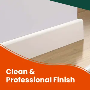 UPVC White Plastic Trim Architrave Skirting Board Flat Edging Window Sills Doors (W) 90mm (L) 5M