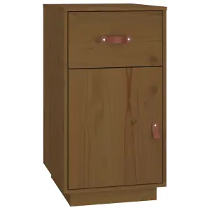 Berkfield Desk Cabinet Honey Brown 40x50x75 cm Solid Wood Pine