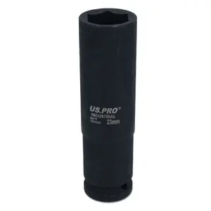 23mm Extra Deep Long Metric MM Impact Socket 1/2" Drive 6 Sided Single Hex