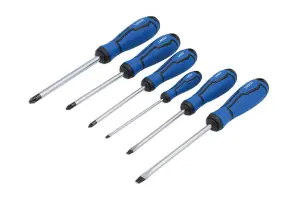 Laser Tools 7613 6pc Screwdriver Set Flat & Pozi