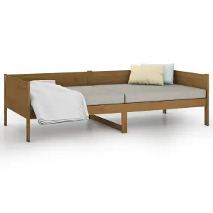 Berkfield Day Bed Honey Brown Solid Wood Pine 90x190 cm