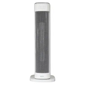 Igenix IGHT020DW Oscillating Tower Fan Heater with 3 Heat Modes, White