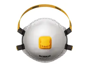 DEWALT FFP3 Disposable Respirators - 10-Pack for Ultimate Protection Against Dust and Liquids