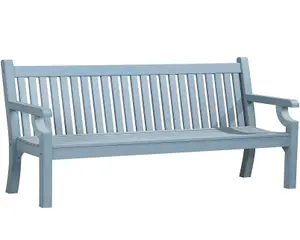 Winawood Sandwick 4 Seater Wood Effect Bench - Powder Blue