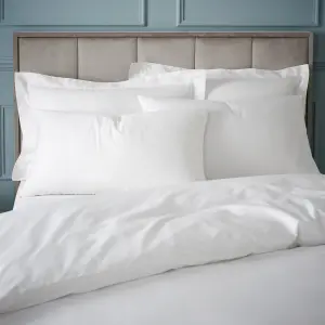 Bianca Bedding 180 Thread Count Egyptian Cotton Duvet Cover Set with Pillowcases White