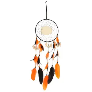 Something Different Feline Frights Pumpkin Halloween Dreamcatcher Black/Orange (One Size)