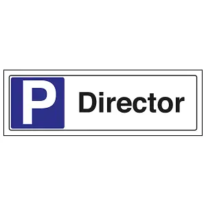 Director Parking Space Notice Sign - Adhesive Vinyl - 450x150mm (x3)