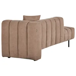 Right Hand Chaise Lounge Light Brown LANNILS