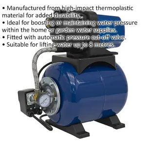 Surface Mounting Booster Pump - 50L/Min - Automatic Cut Out - 600W Motor - 230V