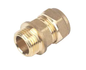 Plumbsure Compression Straight Coupler (Dia)15mm, (L)35.3mm