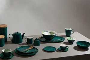 Maison by Premier Bali Dark Green Soup Bowl