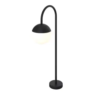 GoodHome Jarrow Black Mains-powered 1 lamp Outdoor Post light (H)700mm