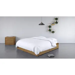 100% Bamboo Bedding Set White / Super King Duvet Cover + 3 Additional Pieces