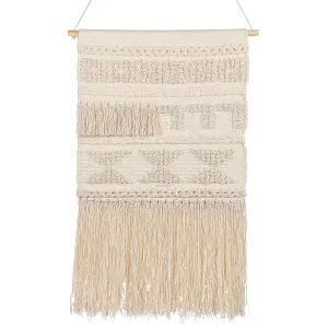 Fabric Wall Hanging KAMOKE Cotton Beige