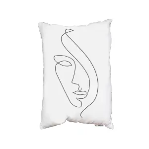 Line Face Drawing (Cushion) / 30cm x 45cm