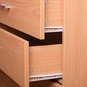 Beech Chest of 4 Drawers Anti Bowing  Support 67 x 72 x 33 cm