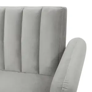 Sofa Bed VIMMERBY Light Grey Velvet