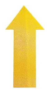 Durable Heavy Duty Adhesive Floor Marking Arrow Shape - 10 Pack - Yellow