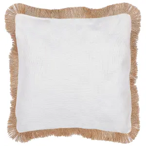 Set of 2 Cushions GERANIUM 45 x 45 cm Oriental White