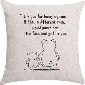 Aocaso Mum Gifts Mother Gifts Mummy Gifts Mom Gifts From Daughter Son Mum Cushion Cover Throw Pillow Cover Birthday Gifts (Thank You For Being My