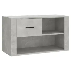 Berkfield Shoe Cabinet Concrete Grey 80x35x45 cm Engineered Wood