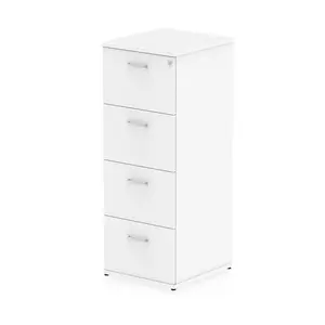 Impulse 50cm Wide 4 -Drawer File Cabinet White