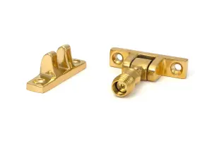 Mushroom Brighton Fastener - Narrow (Square) - Polished Brass