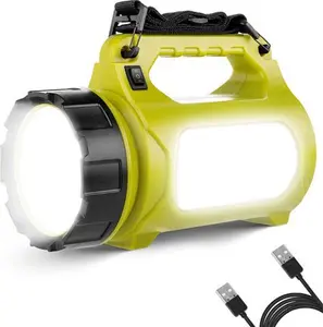 LE Rechargeable Camping Lantern, 1000 Lumen Bright LED Torch Rechargeable, 5 Modes Outdoor Searchlight With 3600Mah Power Bank, Portable Work Light