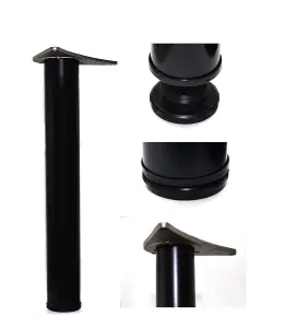 Adjustable Breakfast Bar Worktop Support Table Leg 820mm - Colour Black - Pack of 2