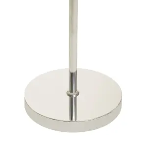 Interiors by Premier Chrome Adjustable Floor Lamp, Convenient Office Lamp, Space-Saver Floor Lamp, Rotating Bedroom Lamp