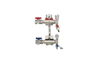 Warmer System Underfloor Heating 2 Port PSW Manifold with Manual Pump and Blending Valve Set