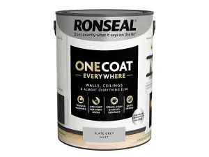 Ronseal KCB.7015103.20104.76 One Coat Everywhere Interior Slate Grey Matt 5 litre RSLOCESGM5L