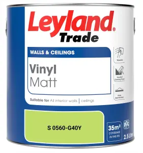 Leyland Trade Vinyl Matt Walls & Ceilings Emulsion Paint (S 0560-G40Y) 2.5L