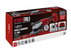 Olympia Power Tools 09-940 X20S Angle Grinder 20V 1 x 2.0Ah Li-ion OLPX20SAG1