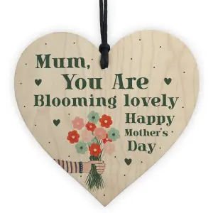 Mothers Day Gifts Wood Heart Blooming Lovely Thank You Special Gift From Daughter Son