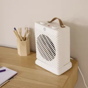 2000W White Oscillating Fan heater