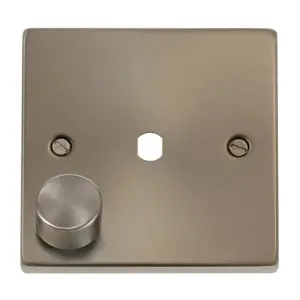 Click Scolmore Deco Unfurnished Dimmer Plate and Knob Satin Chrome - VPSC140PL