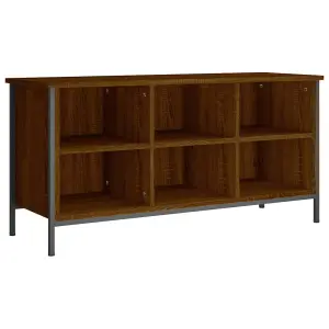 Shoe Cabinet Brown Oak 100x35x50 cm Engineered Wood