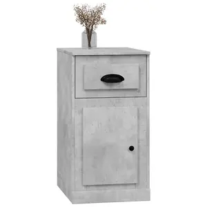 Berkfield Side Cabinet with Drawer Concrete Grey 40x50x75 cm Engineered Wood