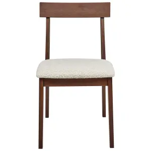 Set of 2 Dining Chairs ISLE Rubberwood Beige