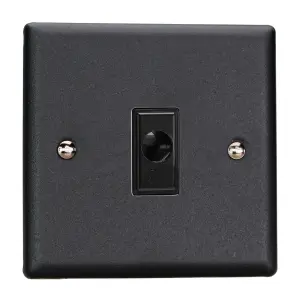 Varilight 1-Gang 16A Flex Outlet Plate Matt Black