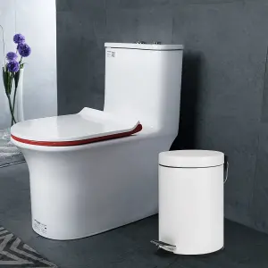 White 3L Bathroom Pedal Bin Freestanding