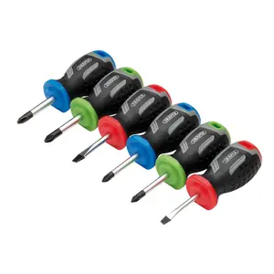 Draper Stubby Soft Grip Screwdriver Set (6 Piece) 13432