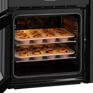 Leisure CK90F232K Freestanding Electric Range cooker with Gas Hob - Black