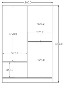 ECU 4 Door 2 Drawer White Wardrobe