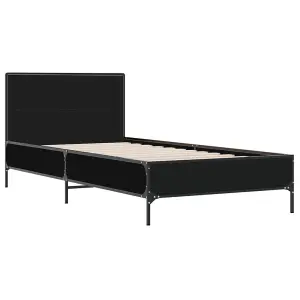 Berkfield Bed Frame without Mattress Black 90x190 cm Single