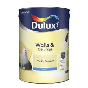 Dulux Walls & ceilings Vanilla sundae Matt Emulsion paint, 5L