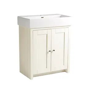 Newton 700mm Freestanding Unit & Basin Linen White