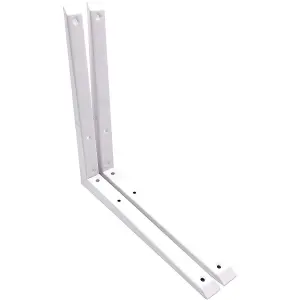 EAI Strong Shelf Bracket Mitre Reinforced Hi-Load Pattern - 250 x 250mm - White - Pack of 2