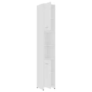 Berkfield Bathroom Cabinet White 30x30x183.5 cm Engineered Wood